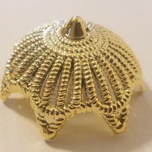 Pack of 12 Ornate 2" Gold or Silver Filigree Christmas Ornament Crowns Caps Tops for Decorating Making Craft Ornaments