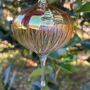 Handmade 23K Gold Fumed Borosilicate Glass Ornament