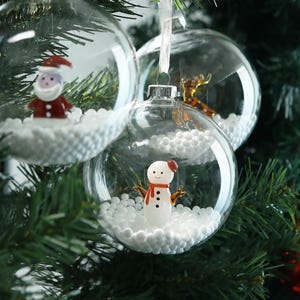 Handmade Glass Christmas Tree Ball,Hand Blown Stained Glass Ornament,Christmas Tree Hanging Gift,Snowman,Memorial Gifts for Kids Friends