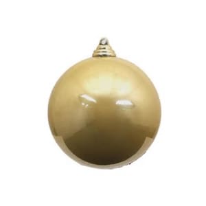 Farrisilk Gold Candy Apple Ornament –Set of 6 - 3” (80MM) Shiny Christmas Ball Ornaments, Glossy Tree Decor, Elegant Gold Ornament, Classic